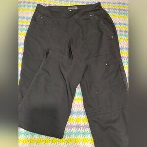 HEALING HANDS Womens Black Scrub Sweats Size S **flaws pictured!